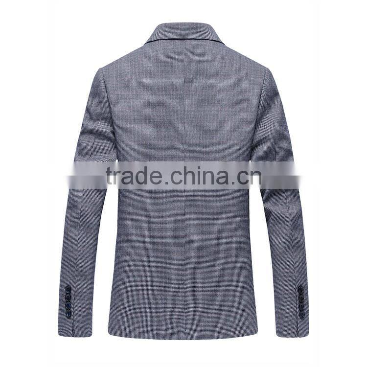 Wholesale Latest Design Royal Mens Fashion 2 Button Blue Suit Jacket Blazer With Sleeve Cuff