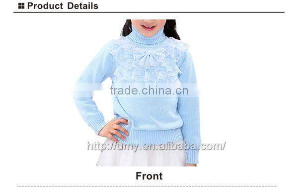 Pullover knitwear new fashion 2014 cotton knitted girls sweater