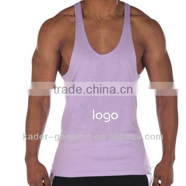 Muscle vest for men, cotton singlet supplier