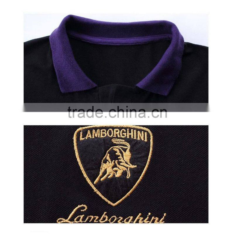 Custom design sewing logo brand polo shirt