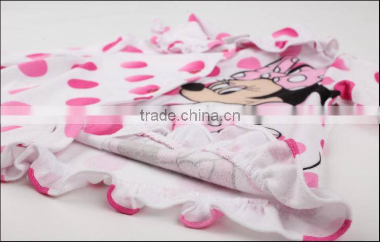 Baby girl Mickey Mouse printing two-piece license pajamas