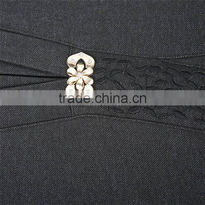 Latest new design high waist narrow women formal long skirt suit