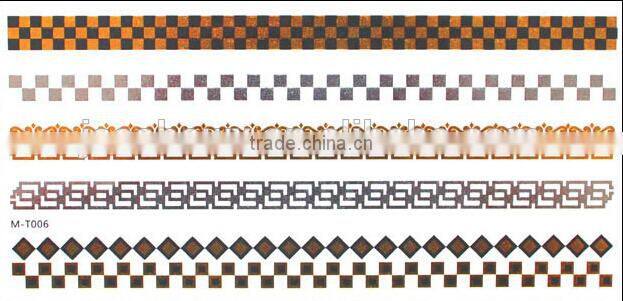 Alibaba Wholesale gold and silver metallic temporary tattoo sticker