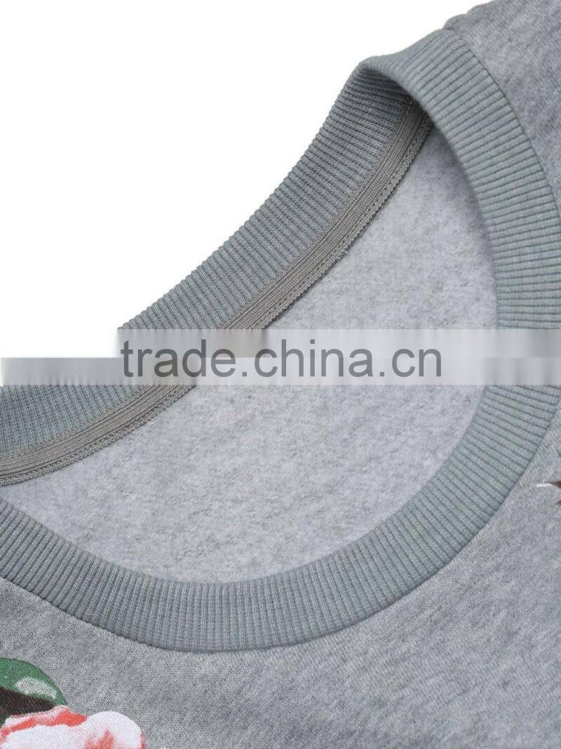 new style original fashion custom womens printed crewneck fleece sweatshirts LH5868