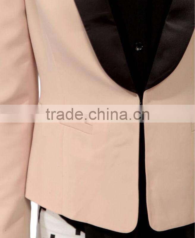 Satin Shawl Lapel Jacket