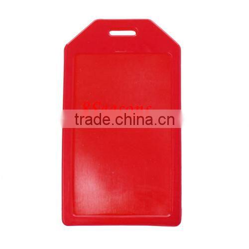 Red Vertical Polyvinylchlorid ID Cards Badges Holders 10.4cm x5.9cm