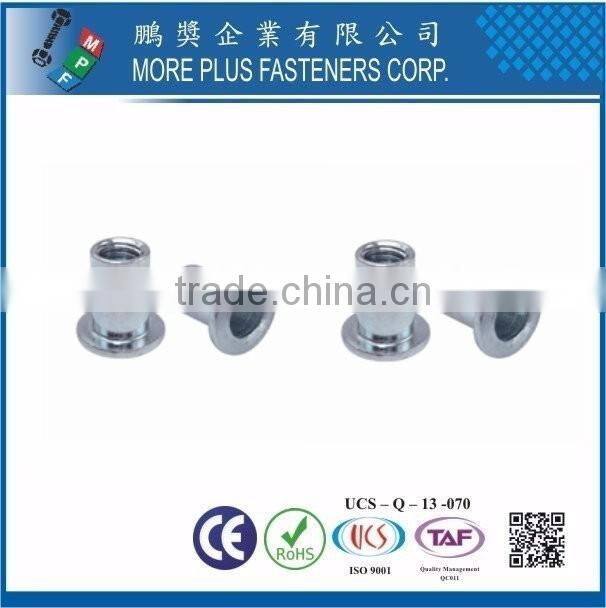 Taiwan Stainless Steel Tubular Rivet Hollow Tubular Rivets Din 7340 Tubular Rivets