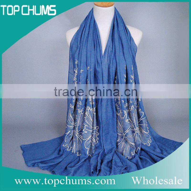 Wholesale embroidery floral women scarf pashmina