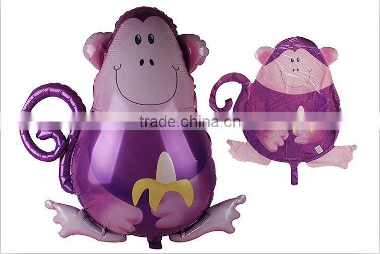 2014 New design monkey shape inflatable foil balloon/helium balloon