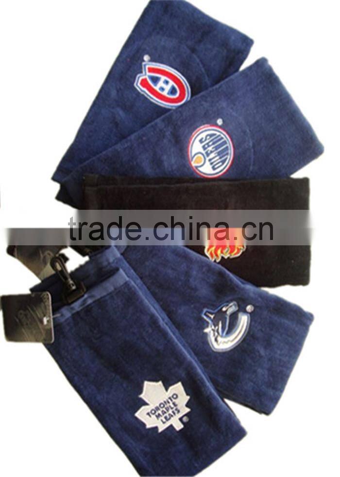 soft custom golf towel with hook