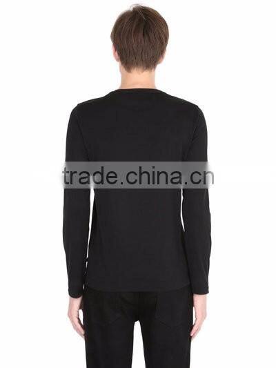 High Quality Cotton T Shirts Long Sleeve Round Neck Male T-shirt