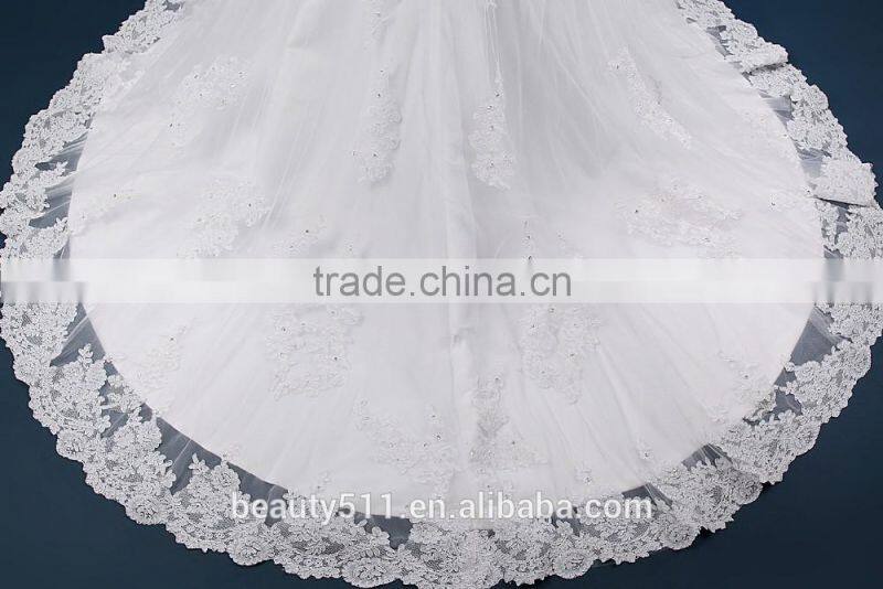 New Style Elegant A-Line sweatheart Neckline and Sleeveless Lace Wedding Dress AS41401