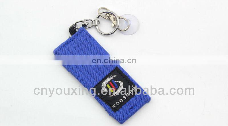 Mini martial arst taekwondo belt key chains/ taekwondo accessories
