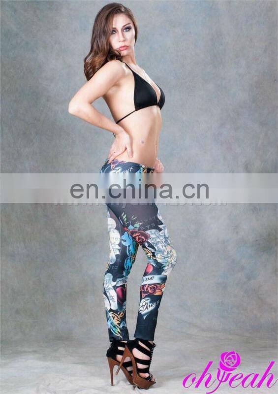 Hot prodcts tight comfortable leggings with ruffles wholesale