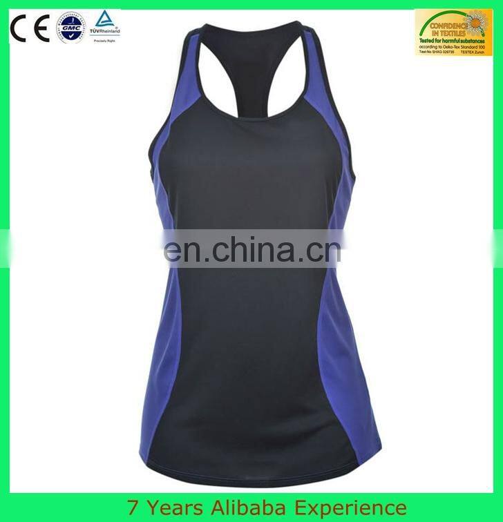 2016 hot sexy womens deep cut gym tank top