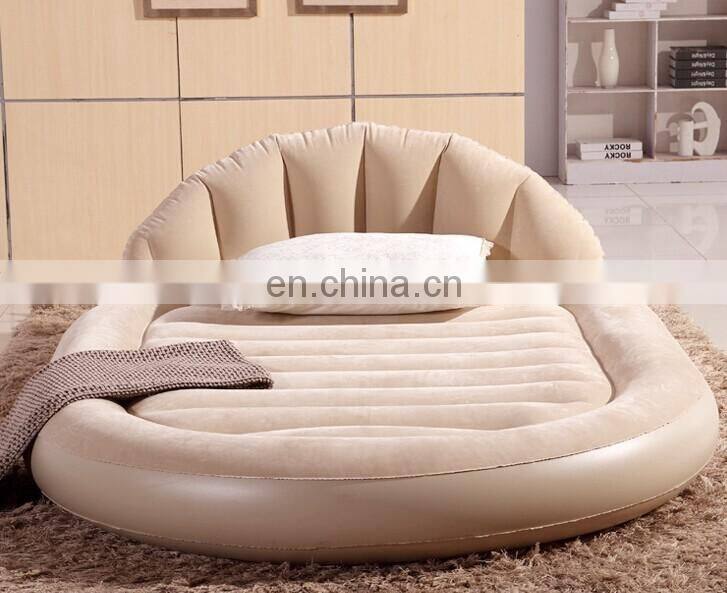 Hot sale inflatable flocked air bed, queen size bunk beds for sale