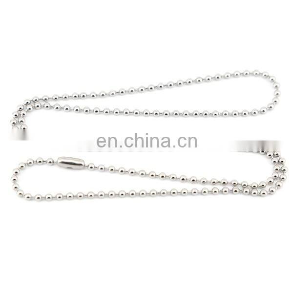 shiny stainless steel beas ball chains for dog tags factory