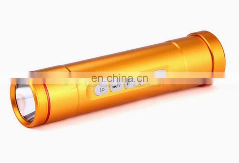 Multi Function Bike Flashlight Speaker Sports Music Torch TF Card MP3 Player