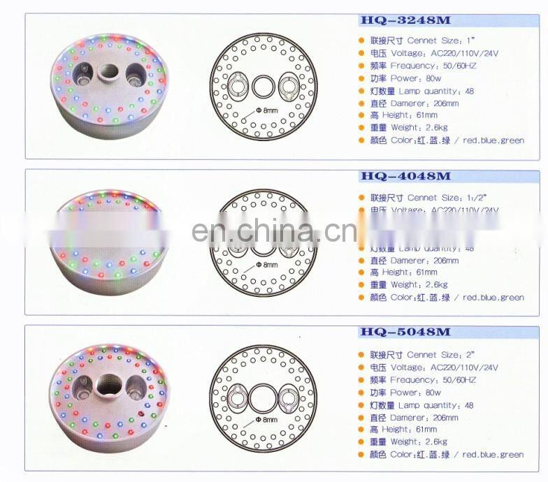 IP68 304 /316Stianless steel LED waterproof Underwater fountain Light for fountain