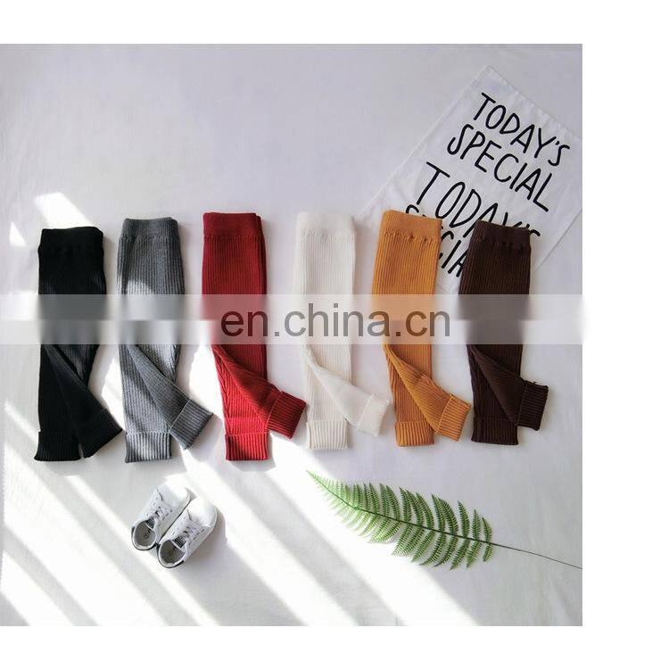 Newest Design Soft Fabric Baby Girl Trousers Rib Cotton Fashion Legging