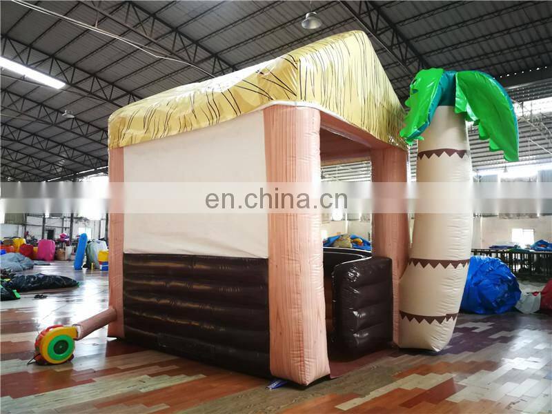 Advertising Inflatable Open Bar Booth Blow Up Coconut Tree House For Party Rental