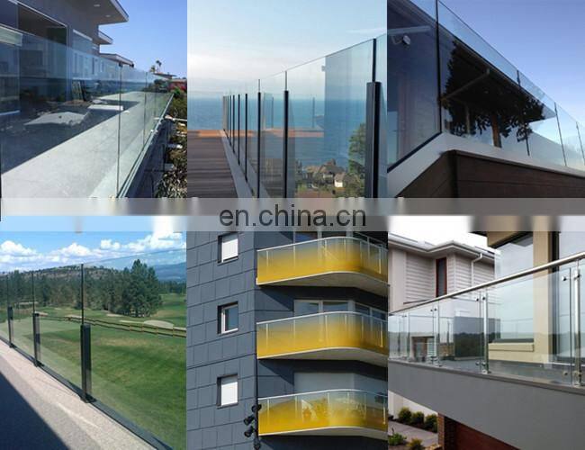 China factory price per square meters tempered laminated deck railing glass panels