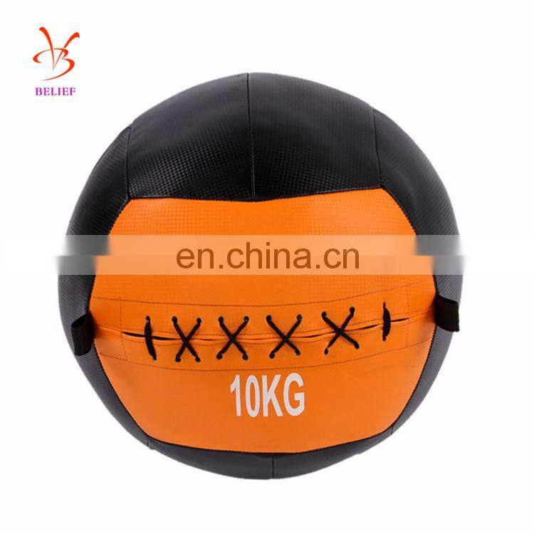 Factory direct gym PU leather soft medicine ball