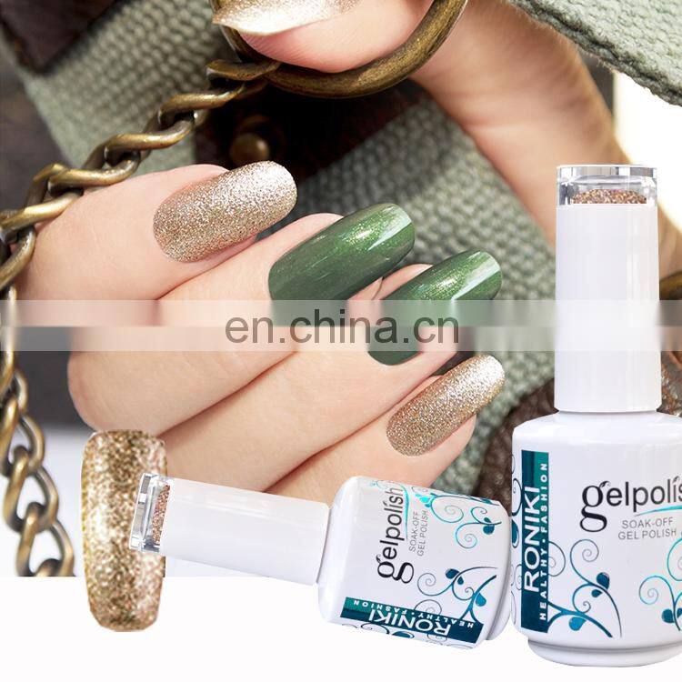 RONIKI Long Lasting wholesale Nail Gel Polish Beauty Colored micro diamond UV Gel