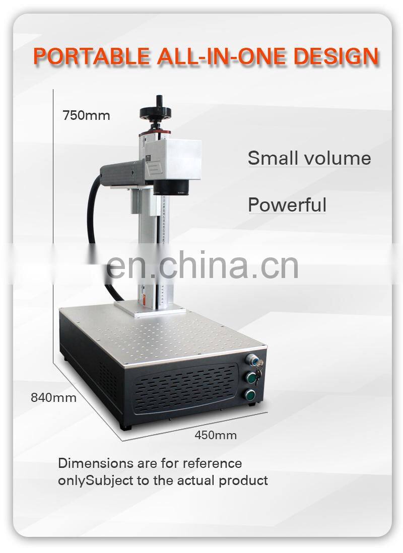 Efficient fiber laser rotary marking rings/ round metal engraving machine