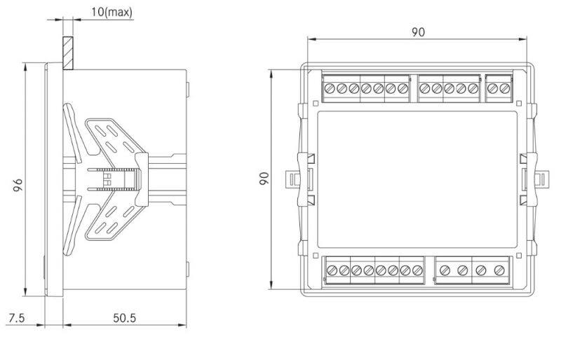 Sfere720B 96*96mm LCD three phase digital power quality analyzer data logger