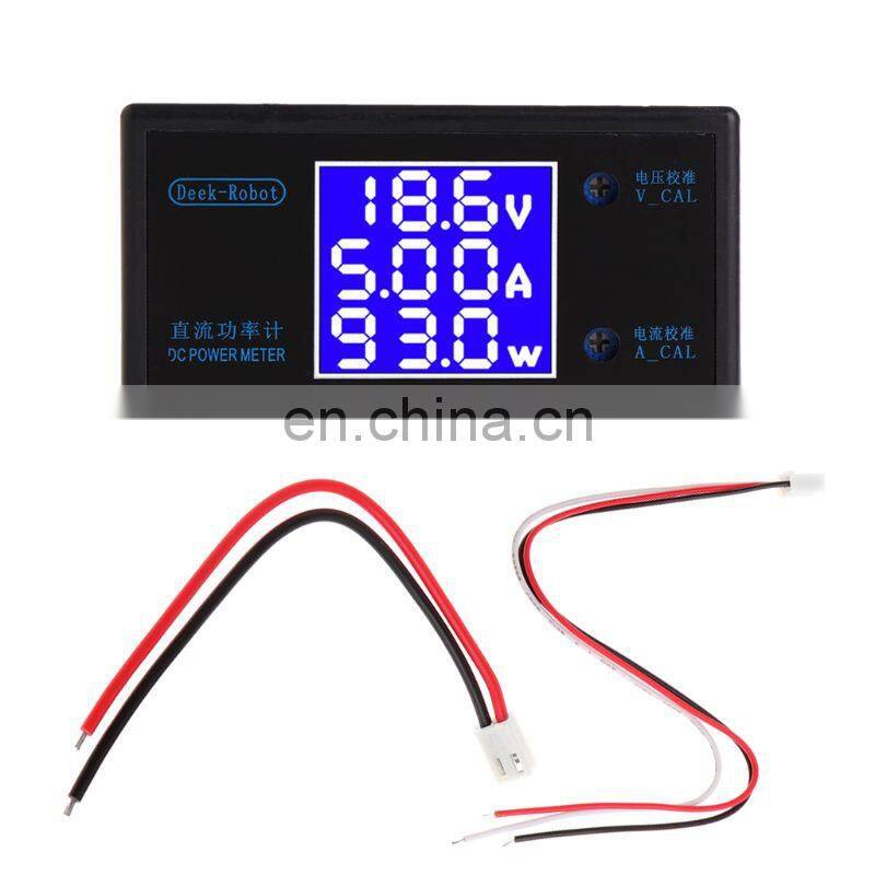 DC 0-100V 10A 1000W LCD Digital Voltmeter Ammeter Wattmeter Voltage Current Power Meter Volt Detector Tester Monitor 12V 24V 36V