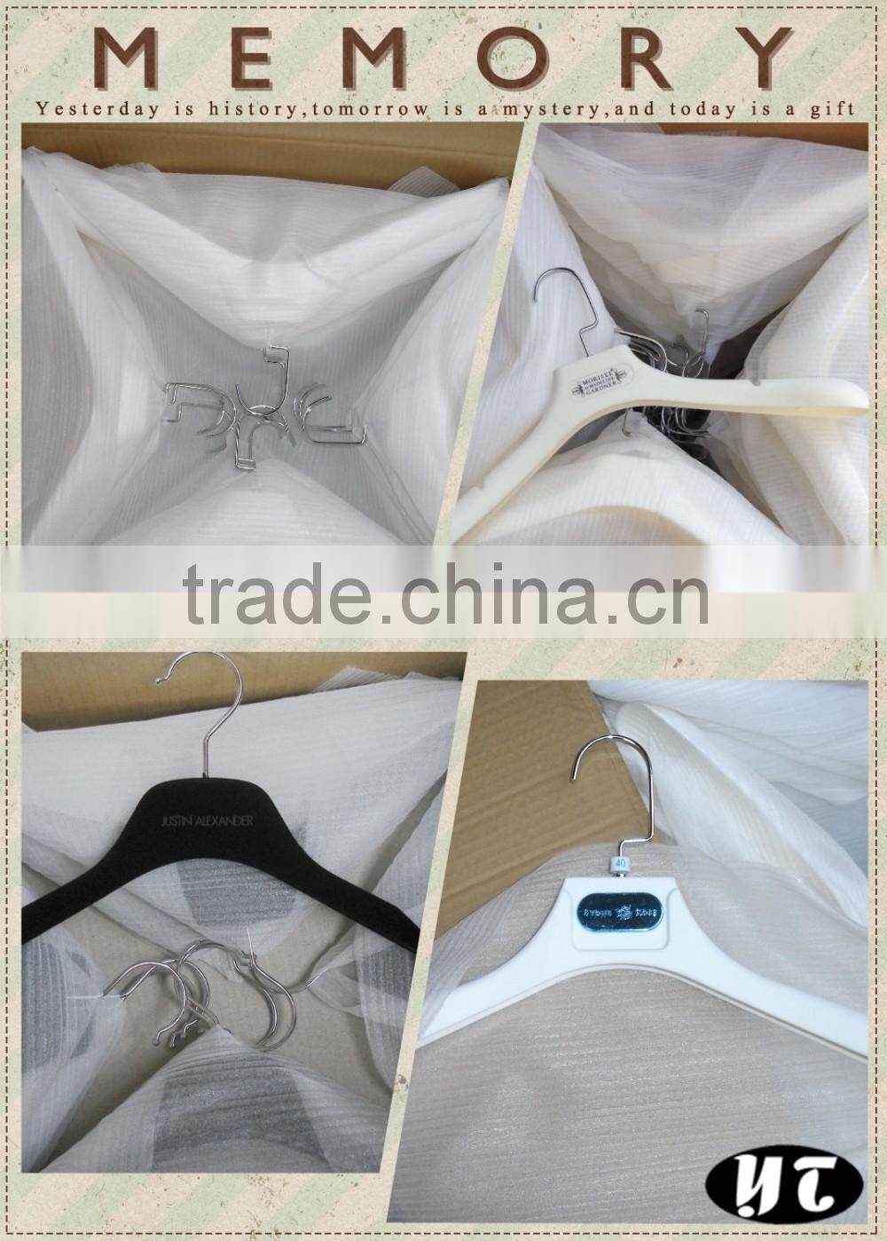 shiny plastic hanger electronic plated hanger