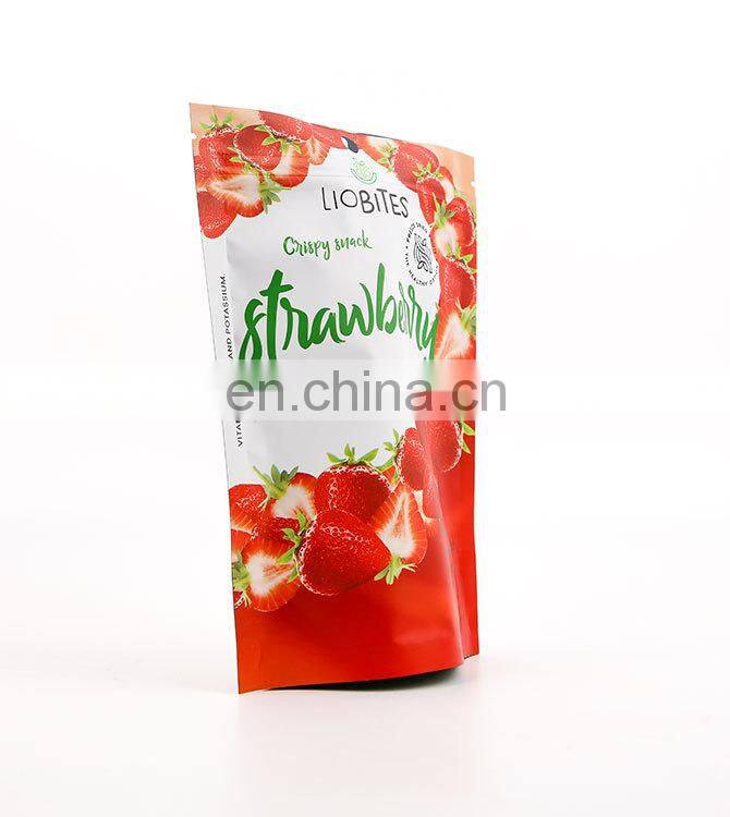 Mylar bags custom printed dried mango snack food matt window zipper packaging pouch