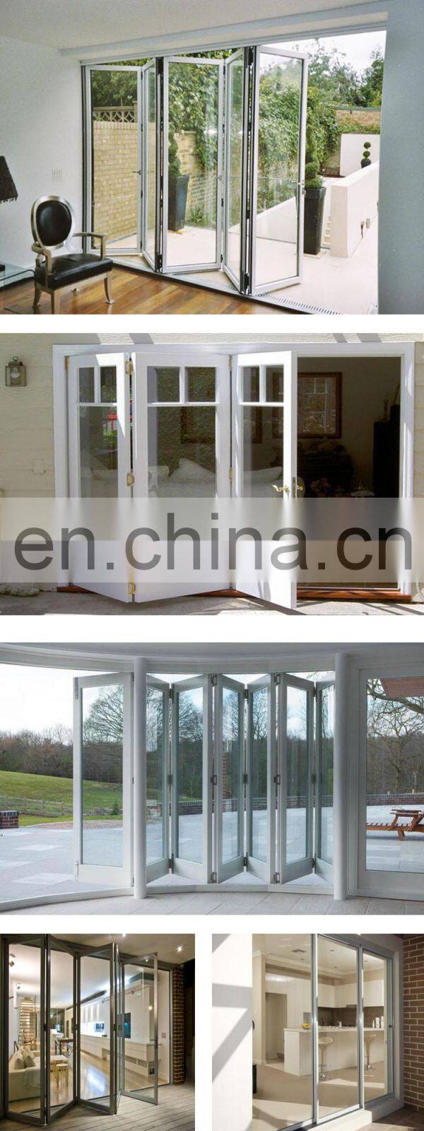 balcony exterior folding clear glass door
