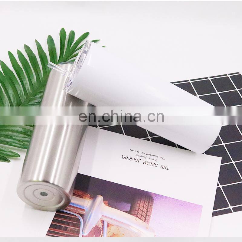 Stainless Steel Tumbler Double-Insulated Water Tumbler Cup With Lid and Straw Outdoor Unbreakable Travel Slim Bottle