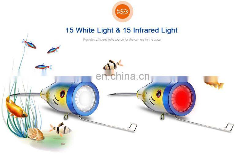 30M 1000TVL Fish Finder Underwater Fish Finder with 7.0 Inch Display Professional Fishing Camera 15 Infrared Bulbs 15 White LEDs