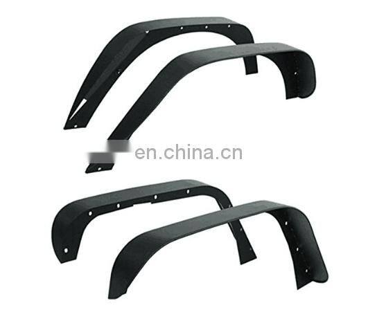 Steel Flat Style Fender Flares for Jeep Wrangler JK 2007-2017 J064