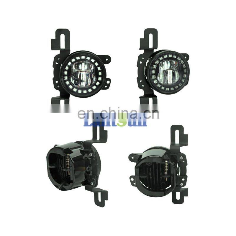 J361 10th anniversary bumper fog lamp bracket 4inch Headlight bracket FOR JEEP FOR Wrangler JK 2007-2017 LANTSUN