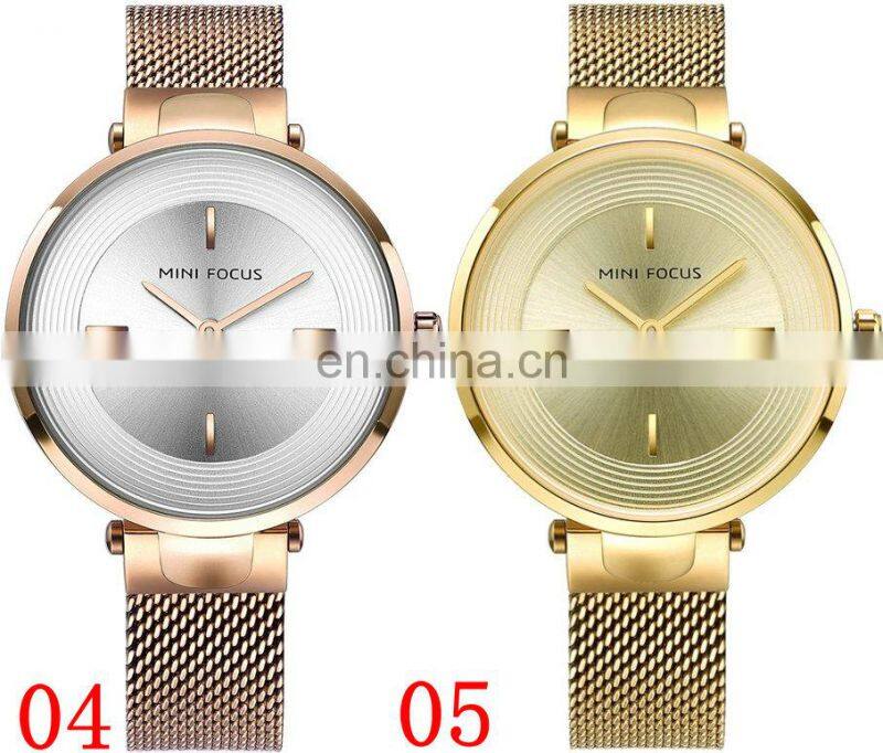 MINI FOCUS MF0195L Lady's Fashion&Casual Japan Quartz Watch Simple Style Stainless Steel Band Business Watch