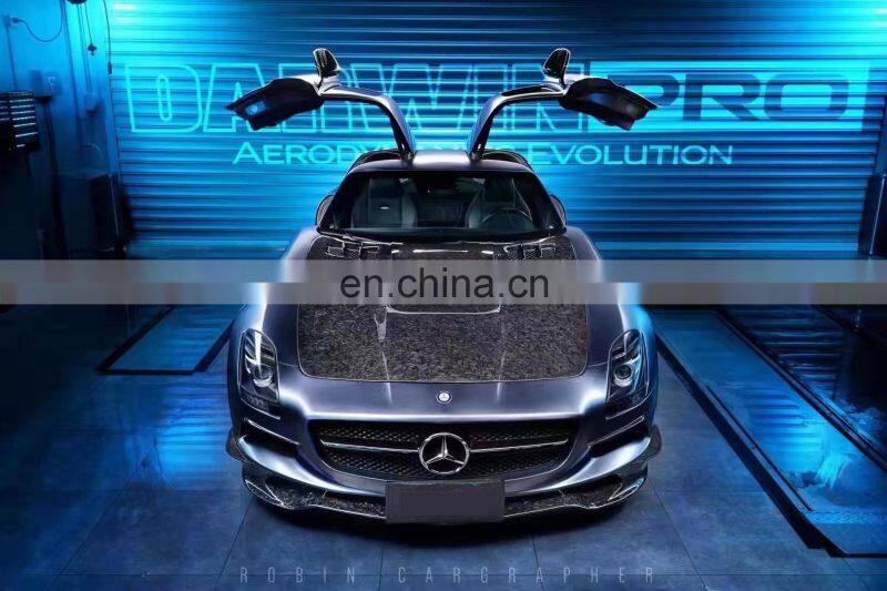 Runde Resin Or Half Carbon For Mercedes-Benz SLS AMG R197 Black Series Body Kit Front Bumper Side Skirt Rear Bumper Hood Spoiler