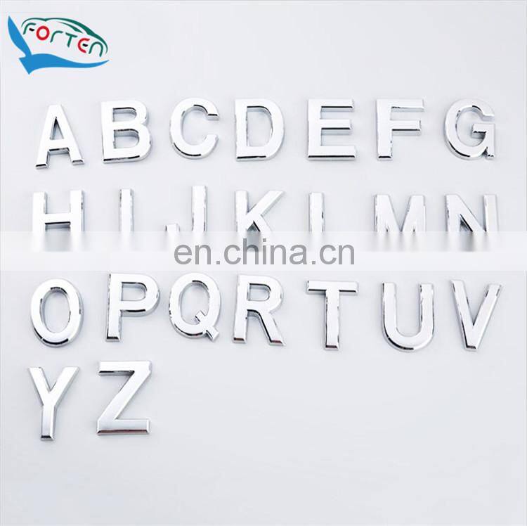 Customized ABS Style Chrome Letter Car Body Decoration Decal Car Emblem Badge Sticker