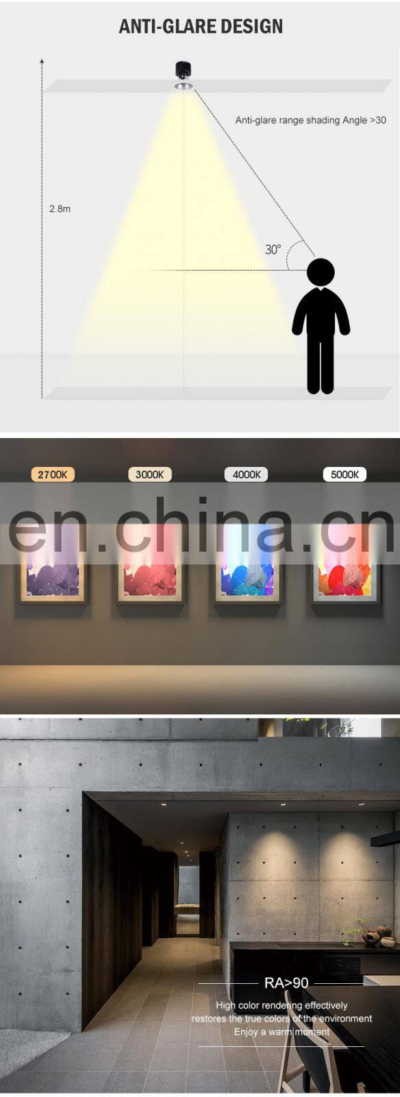 Easy Installation Anti Glare Aluminum IP20 25W 32W Outdoor Sports Venues Recessed LED Spotlight