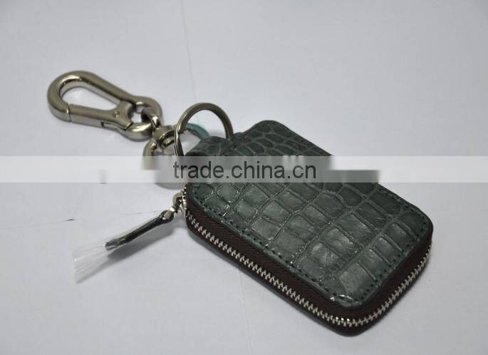 Guangzhou High Quality Luxury Crocodile Leather Car Key Case Key Holder for Men Genuine Leather Key Case