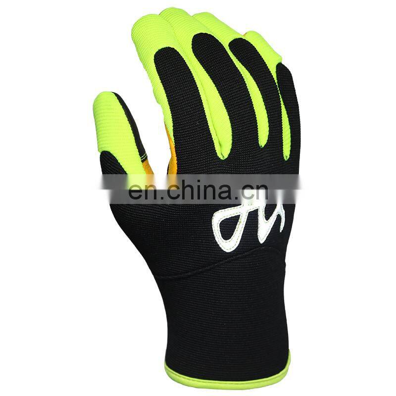Synthetic leather sewing mechanic glove touch screen anti slip durable work driving mechanical gloves