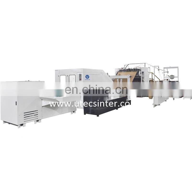 HD330T Fully Automatic Square Bottom Shopping Kraft Paper Bag Making Machine With Twisted Handle Inline price