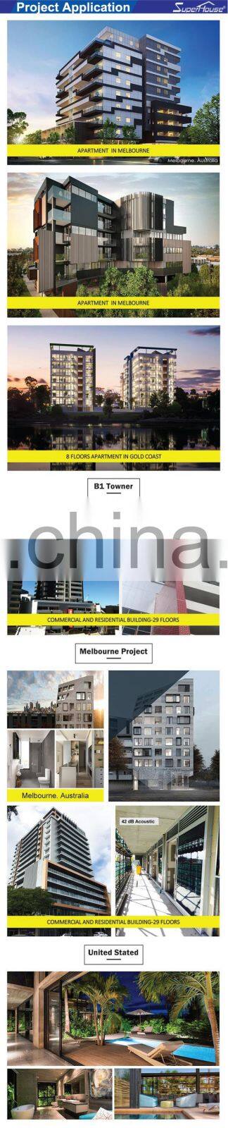 Superhouse City center high level curtain wall window wall screen aluminum tempered glass door window