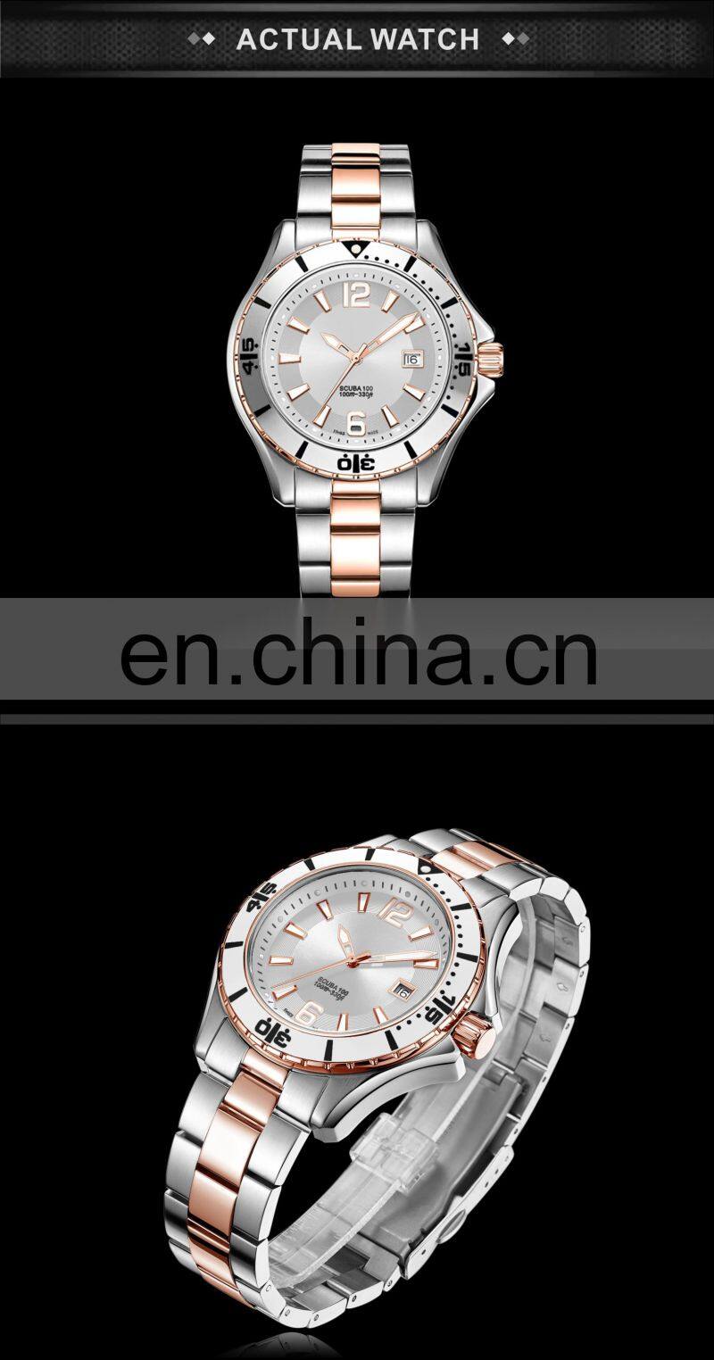 Custom Relogio Masculino Low Moq Men Dive Watches Relojes Hombre Steel Bracelet Waterproof Watch Luxury Quartz Watch Men