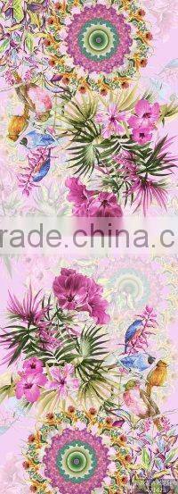 digital print custom design long pure silk scarf