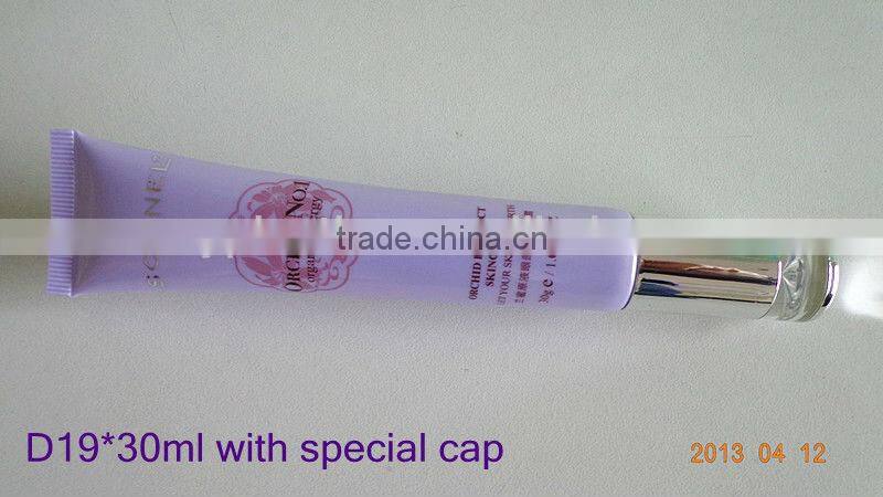 Plastic tube for cosmetic packaging,D40 labeling tube with special cap