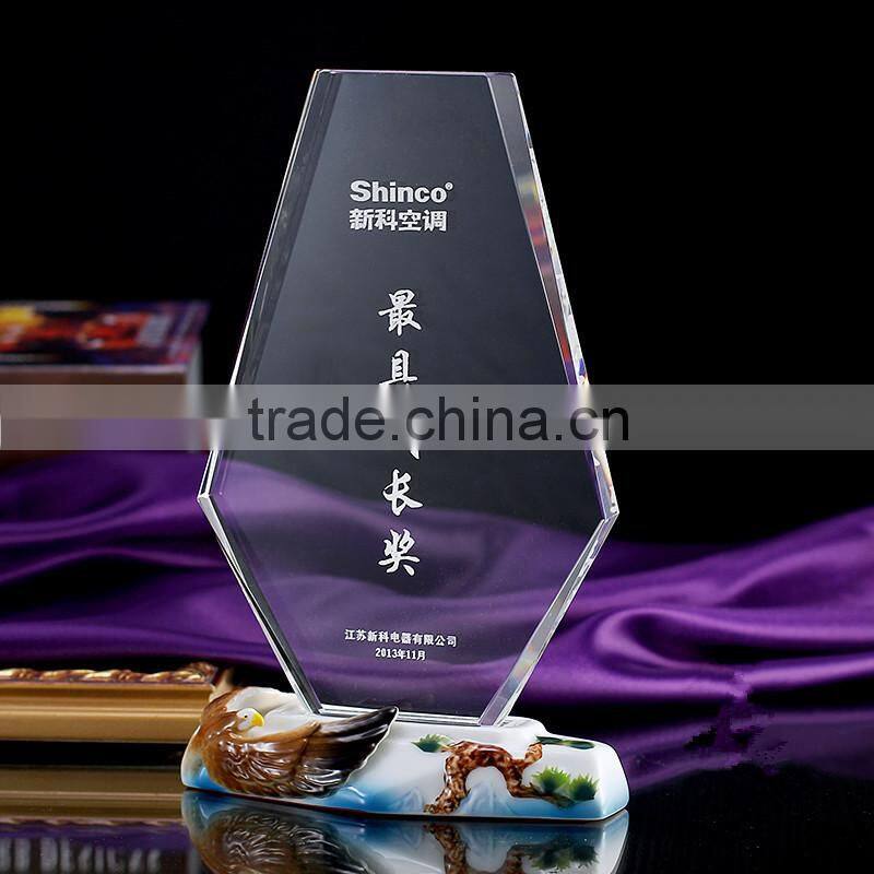 Fashion crystal glass trophy award for sport